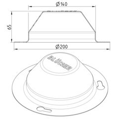 Line drawing of a leaf guard from the series Guard.